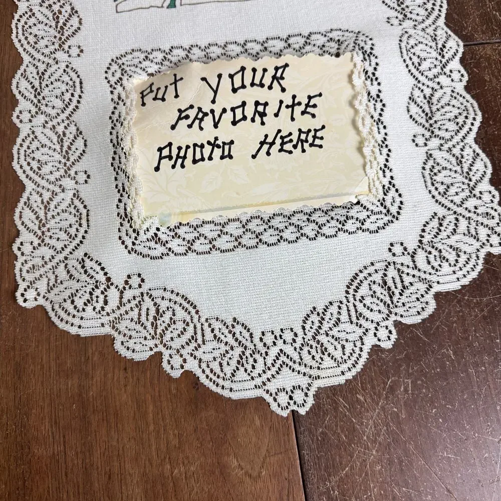 Hanging Doily Style Sunflower Proud Parent Quote 4x6 picture‎ frame Wall Decor
